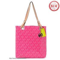 michael kors jet set logo groot roze bakken Schoudertasje czsmq794